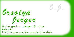orsolya jerger business card